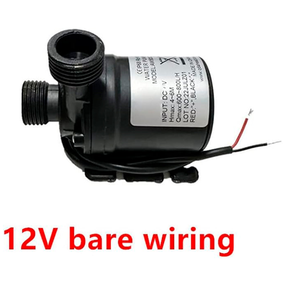Mini Bomba de Água Sub-Mergivel Ultra Silenciosa, 12V - Preto